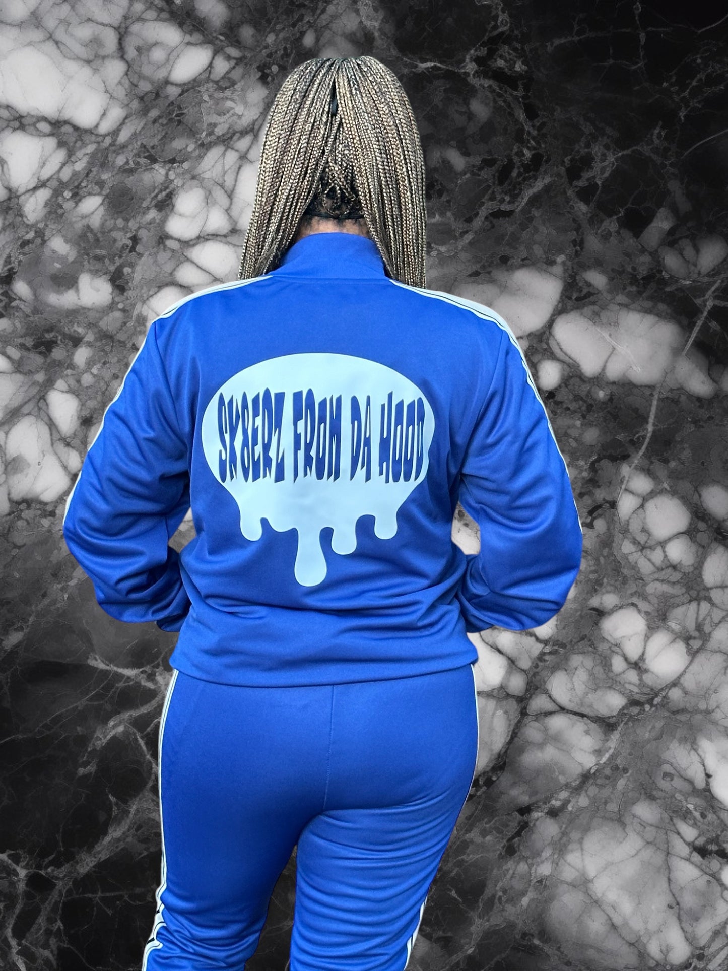 royal blue SFDH tracksuit